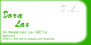 dora lax business card